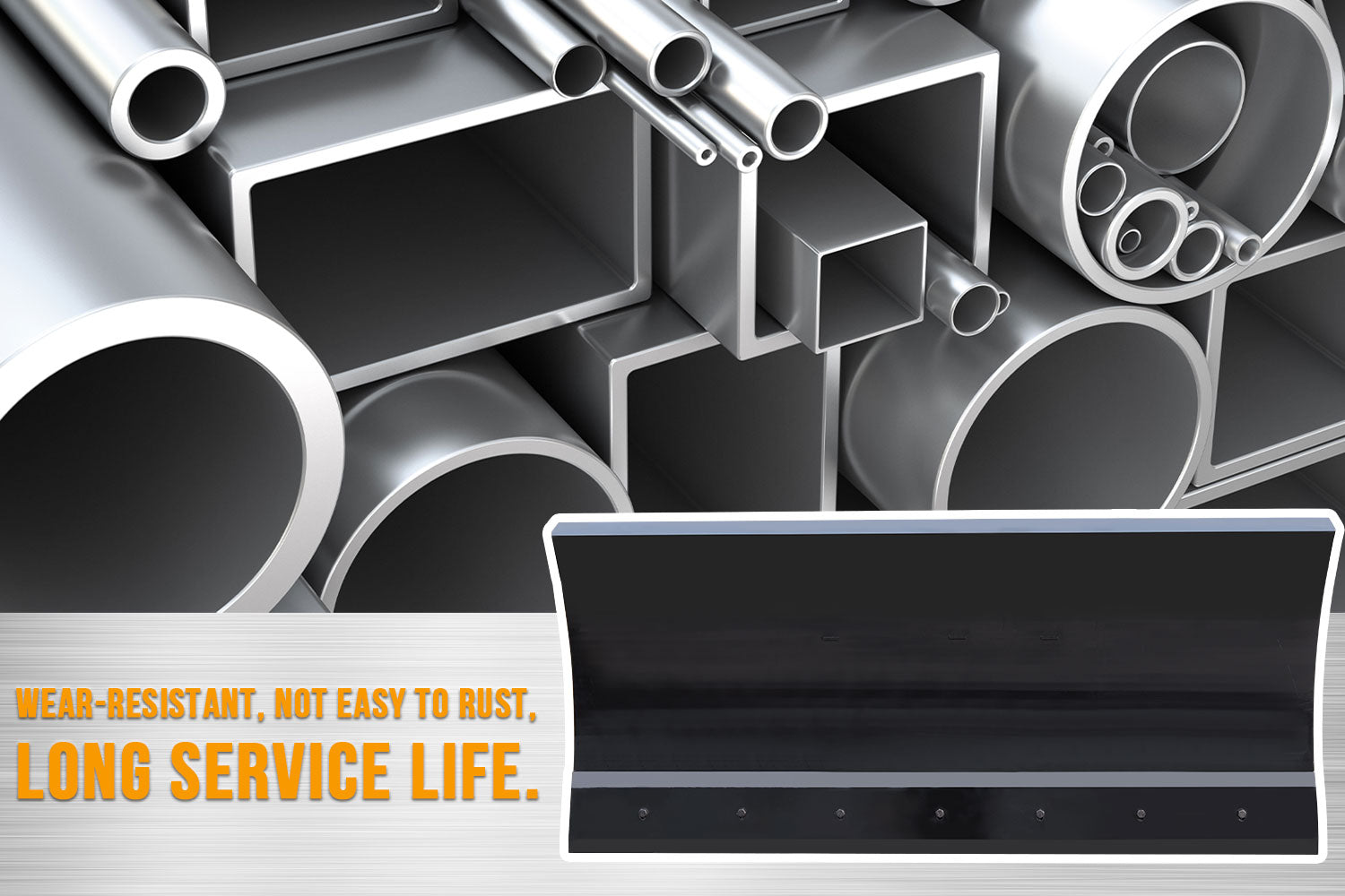 70' Skid Steer Bulldozer Blade / Snow Plow Pusher 30° Left & Right Snow Plow Pusher Attachment