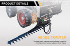 59' Hedge Lawn Mower String Trimmer Attachment for Skid Steer, Grass Cutting Machine