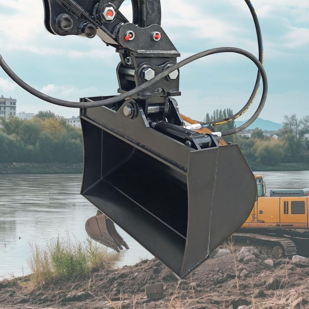 Hydraulic Tilt Bucket for Mini Excavator – 600mm/800mm/1000mm Width