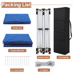 10x20ft Pop Up Canopy Gazebo With 6 Sidewall Wedding Party Outdoor Gazebos UV50+ Waterproof Tent For Parties 3 Adjustable Height