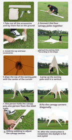 Single Double Pole Star Canopy Tents Octopus Canopy Thicken 900D Oxford Cloth Shape Stretch Canopy Outdoor Peaks Starshade Tents