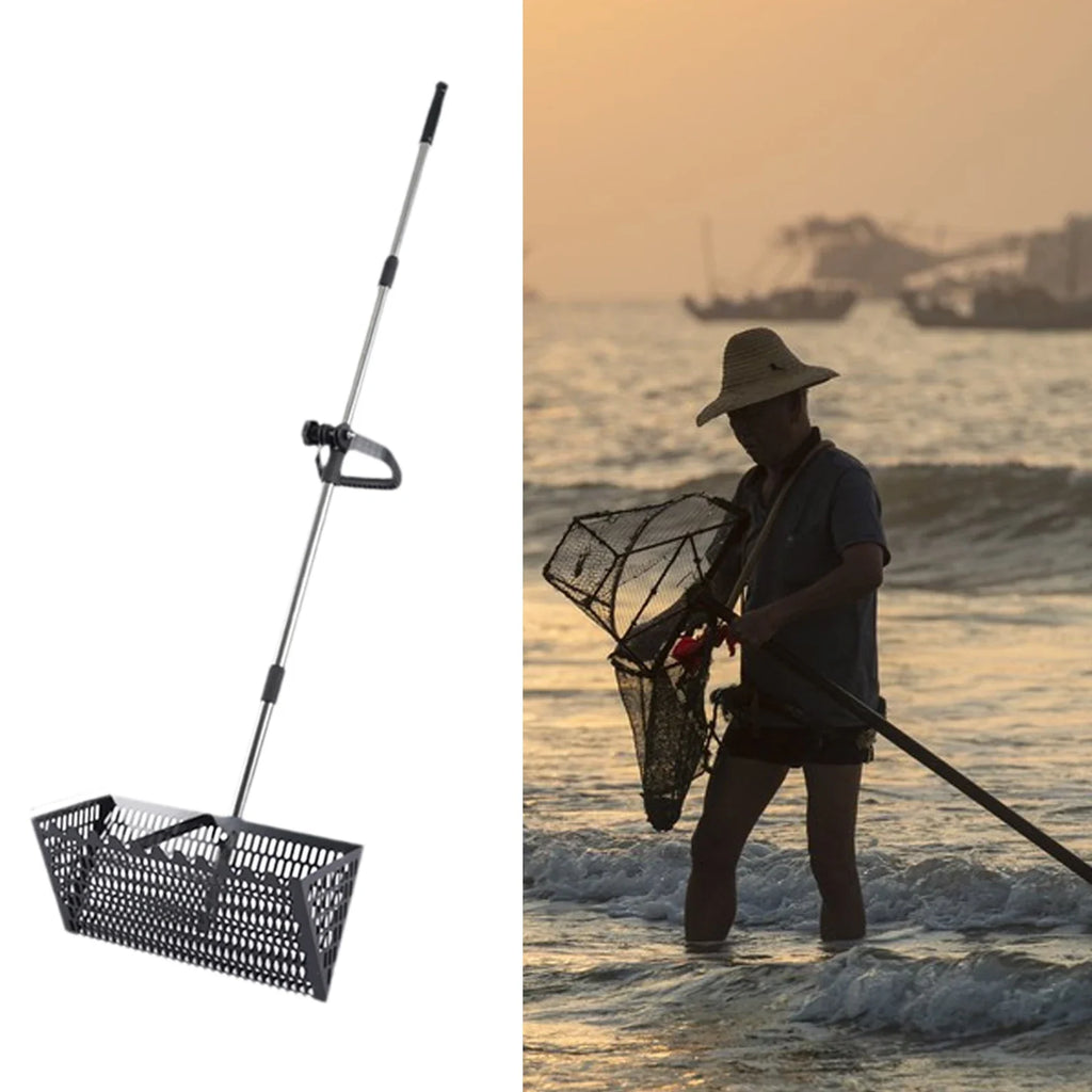 Sand Rake Premium Sifting Easy Cleanup Large Telescopic Handle Beach Sifter,Sifting Cat Litter Scooper Comfortable Handle