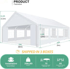 20x30ft Party Tent Gazebo Heavy Duty Canopy Banquet Shed Pavilion With 6 Sidewall Commercial Wedding Gazebo UV 50+ Waterproof