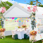 10x20ft Party Tent Heavy Duty Wedding Canopy for Events, 4 Removable Sidewalls, Built-in Sandbag, UV50+, Waterproof, White