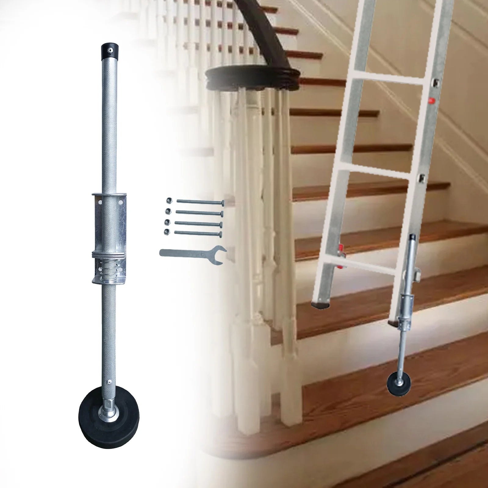Extension Ladder Stabilizer Legs Ladder Stabilizer Feet Leveler Ladder with Rubber Feet  for Working on Stairs Stepladders Home