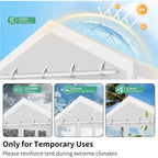 10x20ft Party Tent Heavy Duty Wedding Canopy for Events, 4 Removable Sidewalls, Built-in Sandbag, UV50+, Waterproof, White