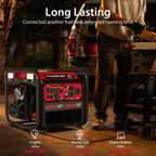 4400W Open Frame Inverter Generator, CO Safety, EPA Certified, Long Runtime, Quiet 58dBA, Portable Home Backup Power