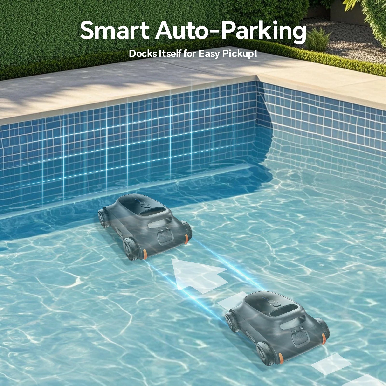 Robotic Pool Vacuum for Above Ground Pool, 180 Mins Runtime