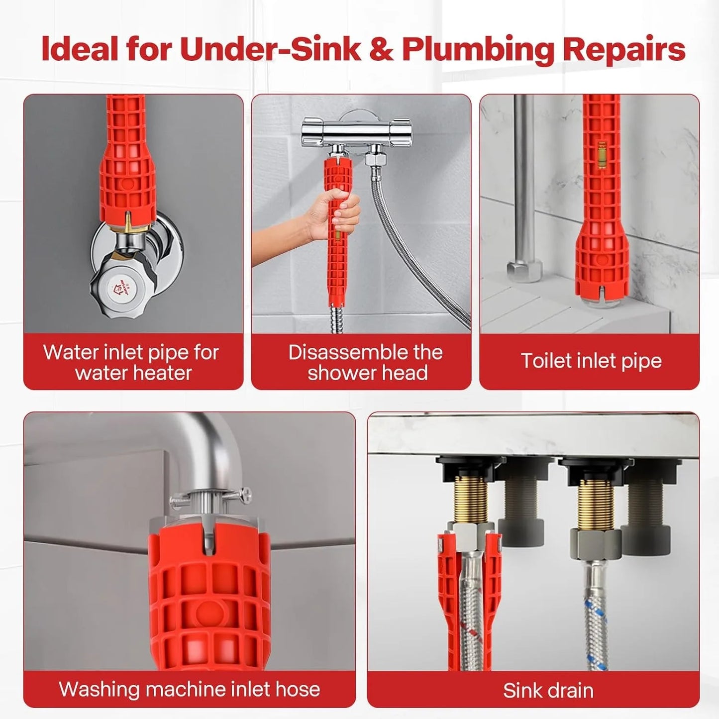 8-in-1 Plumbing Wrench - Faucet & Sink Installer Tool