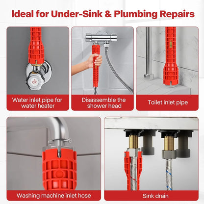 8-in-1 Plumbing Wrench - Faucet & Sink Installer Tool