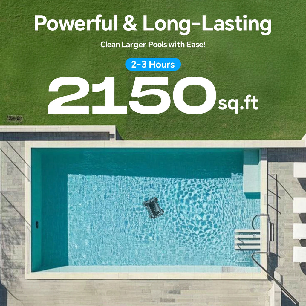 Robotic Pool Vacuum for Above Ground Pool, 180 Mins Runtime