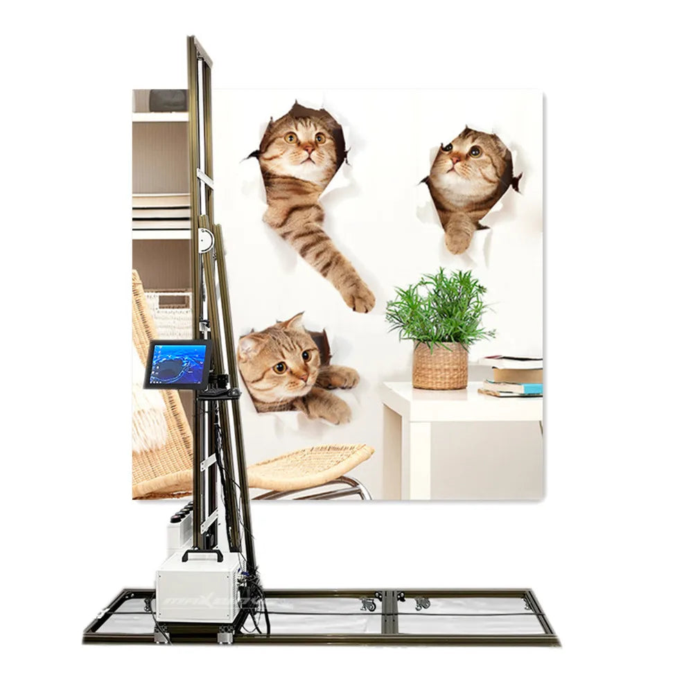 4 Meter Inkjet Wall Printer Wall Pen 3D UV Vertical Printing Machine 5/7 Color for Wall cement wood Metal Bricks Paper 2.5*6m