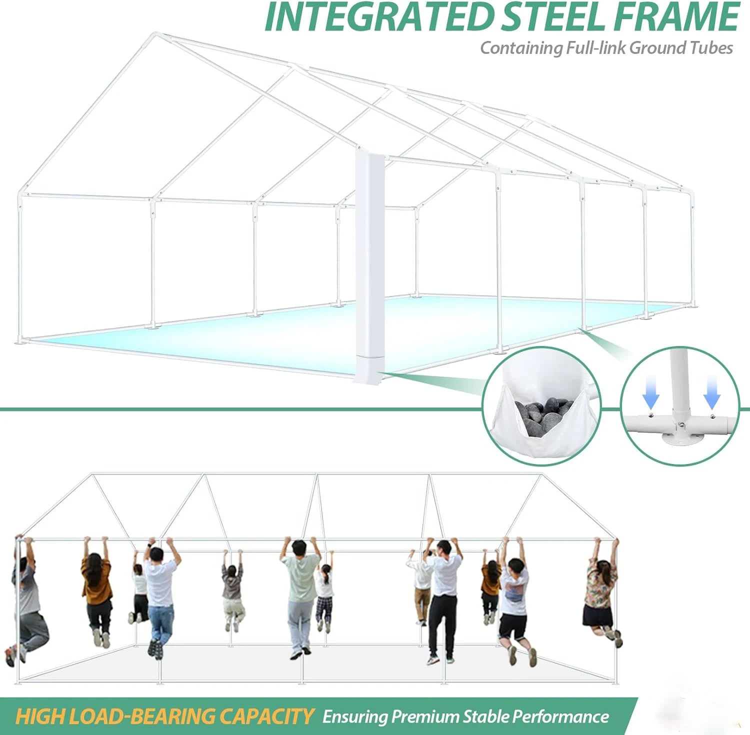 20x30ft Party Tent Gazebo Heavy Duty Canopy Banquet Shed Pavilion With 6 Sidewall Commercial Wedding Gazebo UV 50+ Waterproof