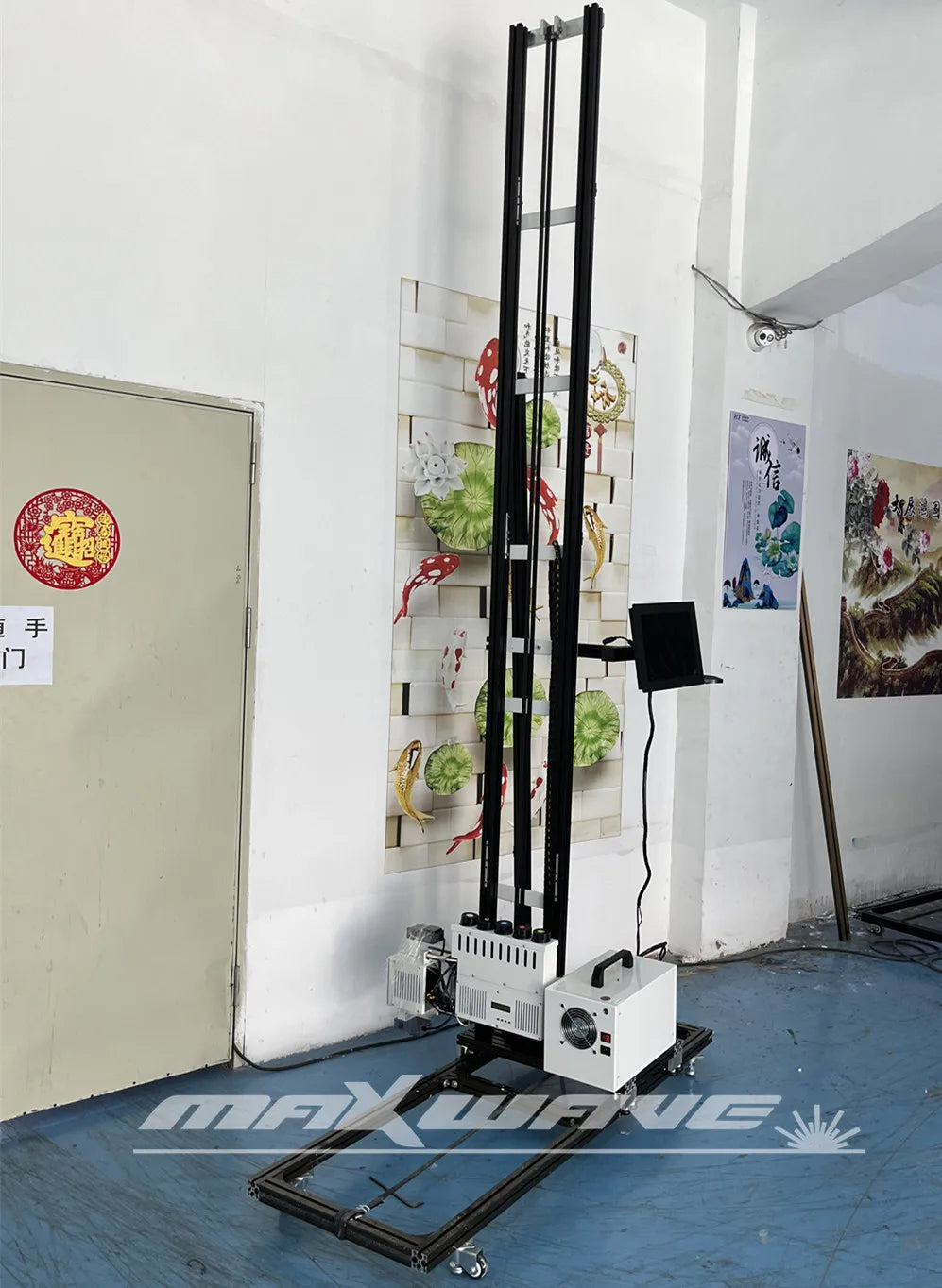 4 Meter Inkjet Wall Printer Wall Pen 3D UV Vertical Printing Machine 5/7 Color for Wall cement wood Metal Bricks Paper 2.5*6m