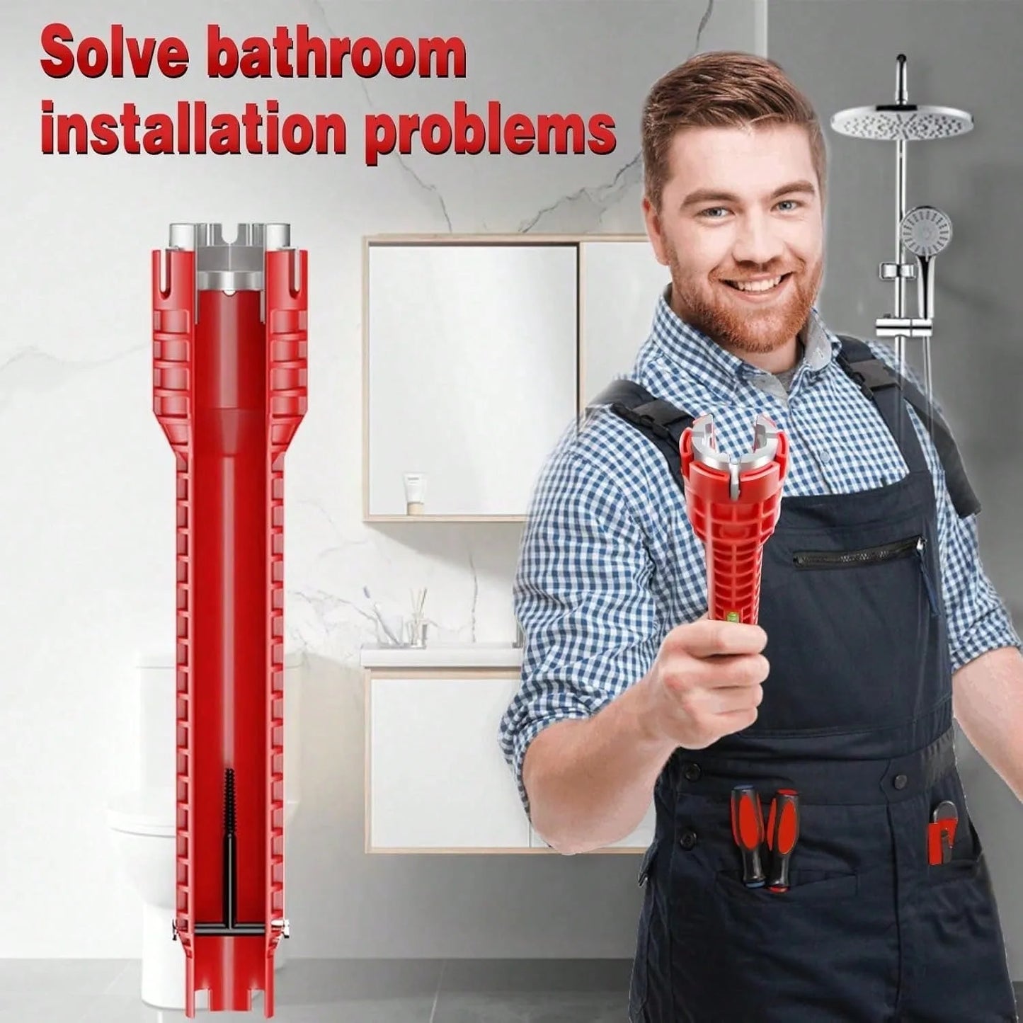 8-in-1 Plumbing Wrench - Faucet & Sink Installer Tool
