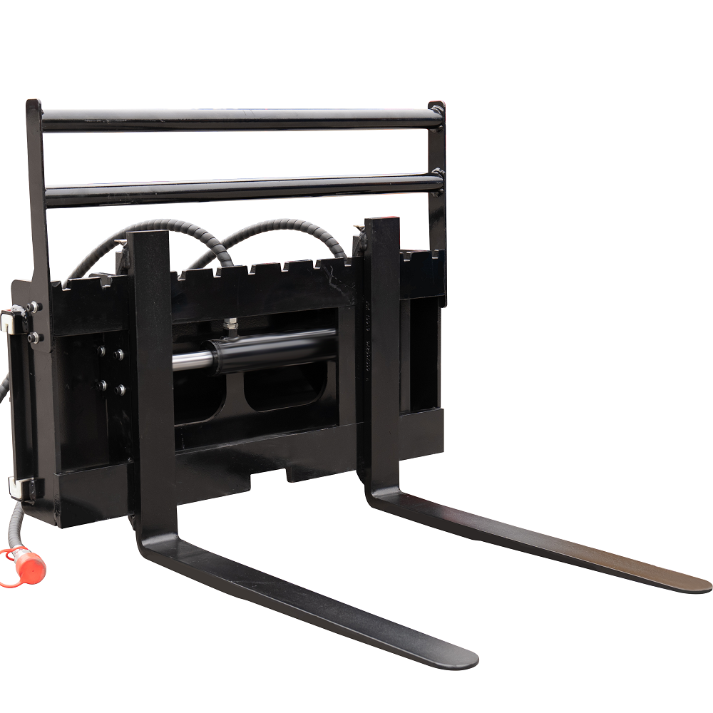 Hydraulic Side Shift Pallet Forks&Frame Attachment for Mini Skid Steer Loader