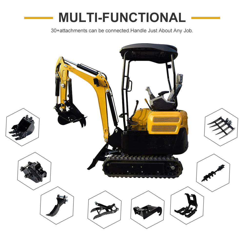 Tons Mini Excavator, Kubota Diesel Engine,Hydraulic Pilot Excavator With Thumb Clip For Sale