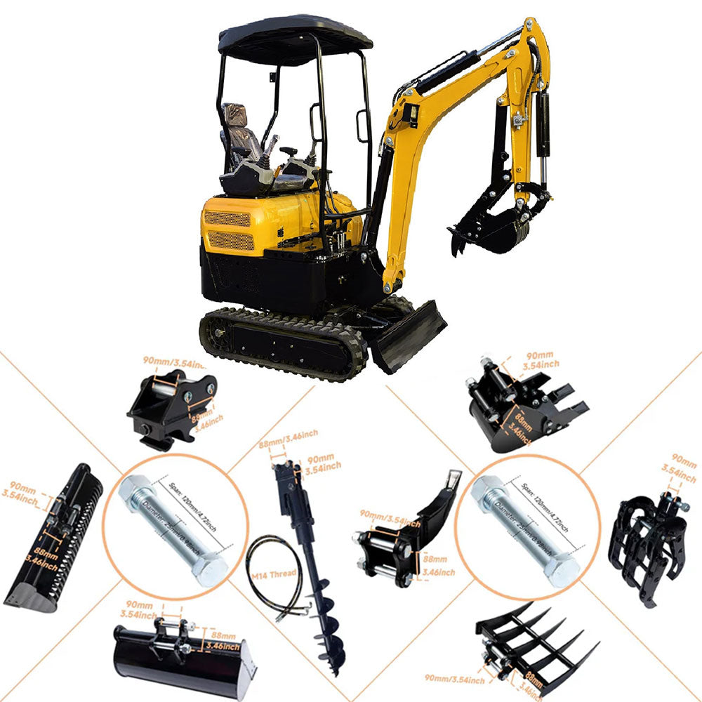 Tons Mini Excavator, Kubota Diesel Engine,Hydraulic Pilot Excavator With Thumb Clip For Sale