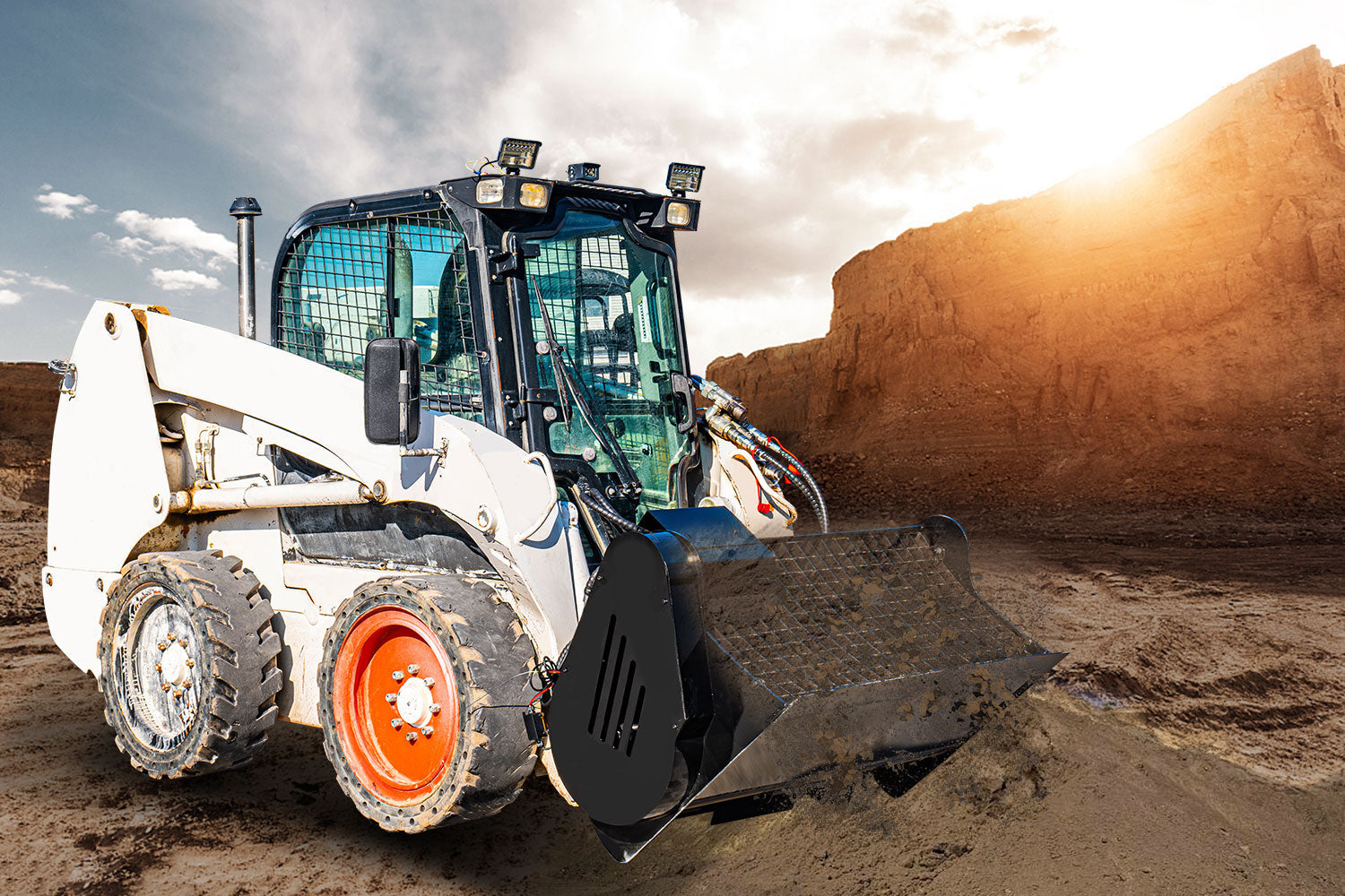 48' Concrete Mixing Bucket Skid Steer Attachment For Skid Steer Loader