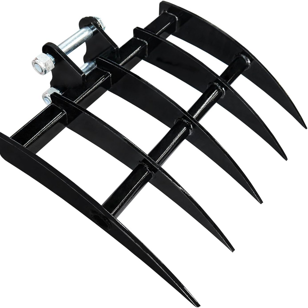 Rake Metal Wide Backhoe Rake Attachment for Mini Excavator Digger