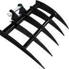 Rake Metal Wide Backhoe Rake Attachment for Mini Excavator Digger