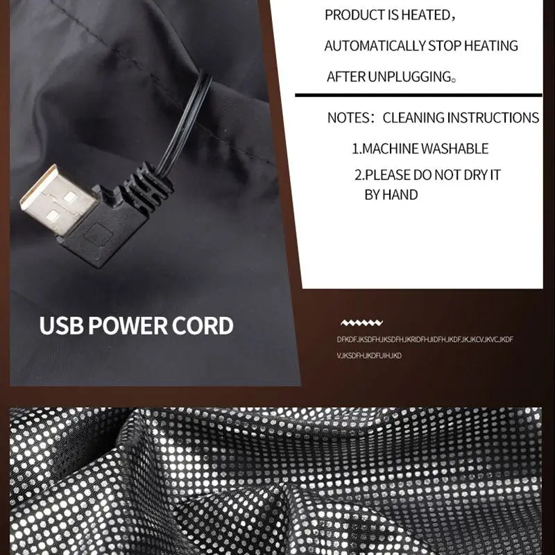 Heated Jacket 9-Zone USB Graphene for Men & Women