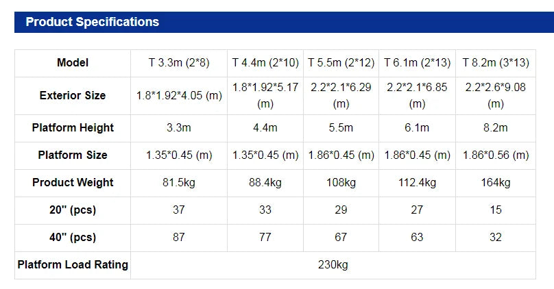 4.4m 230KG Light Industrial Telescopic Scaffold Work Platform Double Part Aluminum Alloy Tower Foldable Scaffolding 3.3m 8.2m