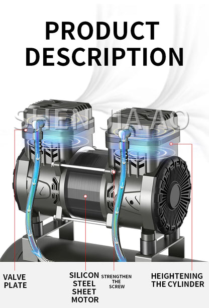 Silent Oil-Free Air Compressor for Painting & Woodwork