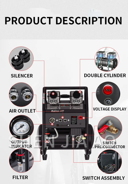 Silent Oil-Free Air Compressor for Painting & Woodwork