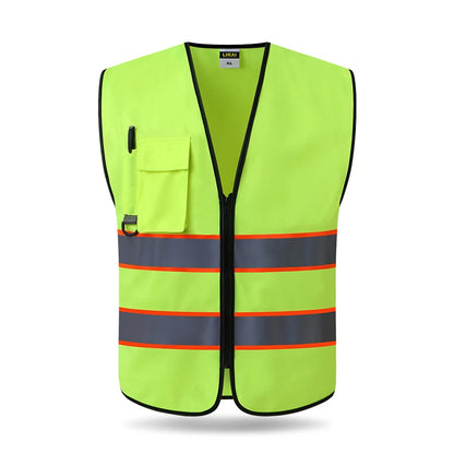 Reflective Safety Jacket Vest - Motorcycle & Cycling