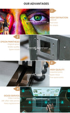 4 Meter Inkjet Wall Printer Wall Pen 3D UV Vertical Printing Machine 5/7 Color for Wall cement wood Metal Bricks Paper 2.5*6m