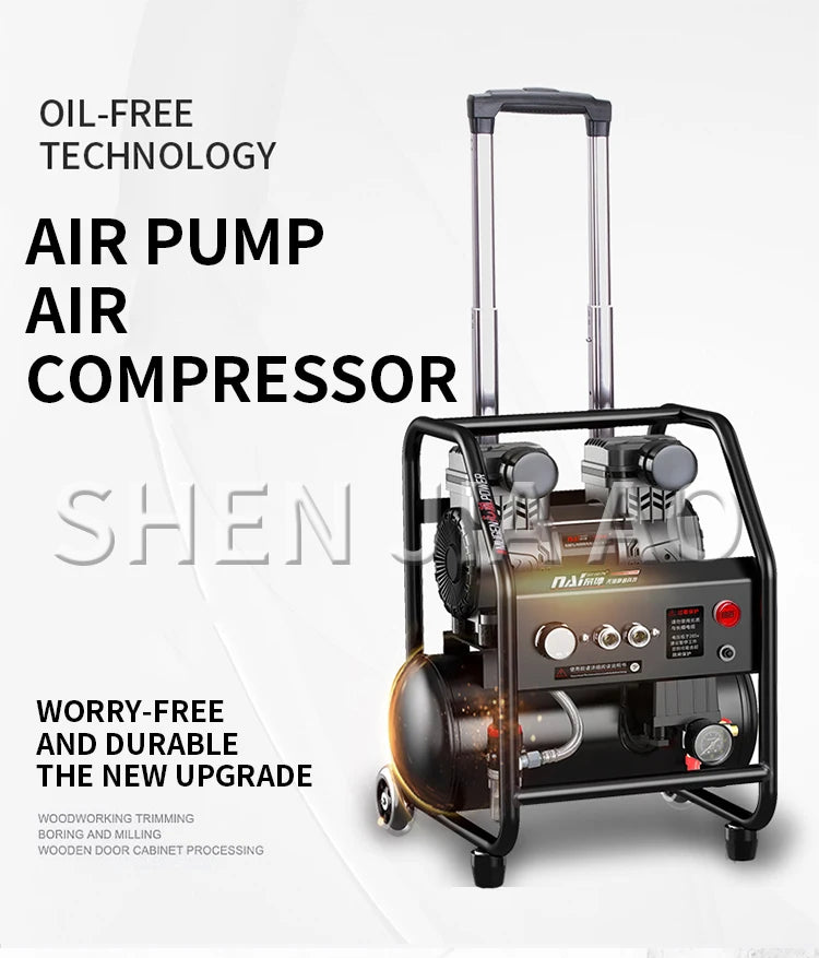 Silent Oil-Free Air Compressor for Painting & Woodwork