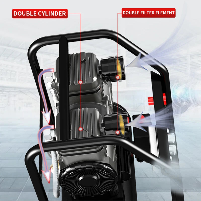 Silent Oil-Free Air Compressor for Painting & Woodwork