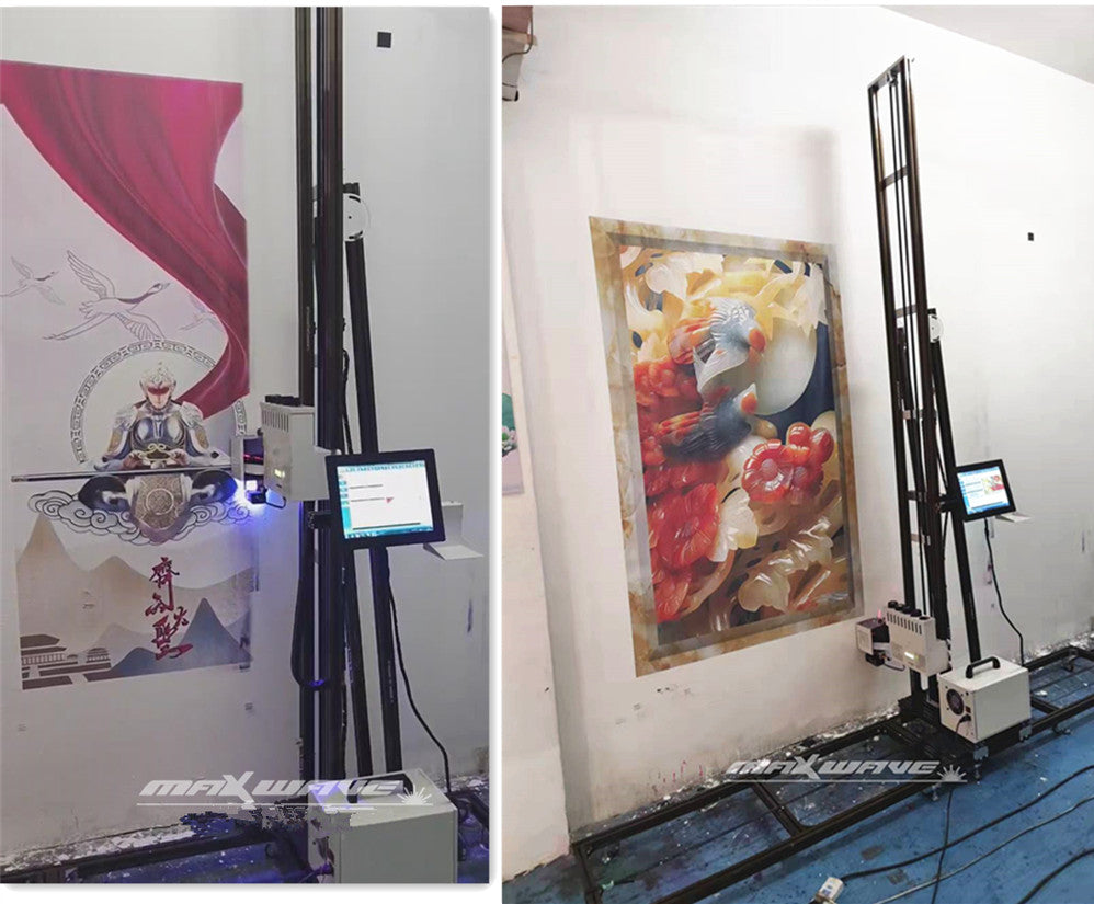 4 Meter Inkjet Wall Printer Wall Pen 3D UV Vertical Printing Machine 5/7 Color for Wall cement wood Metal Bricks Paper 2.5*6m