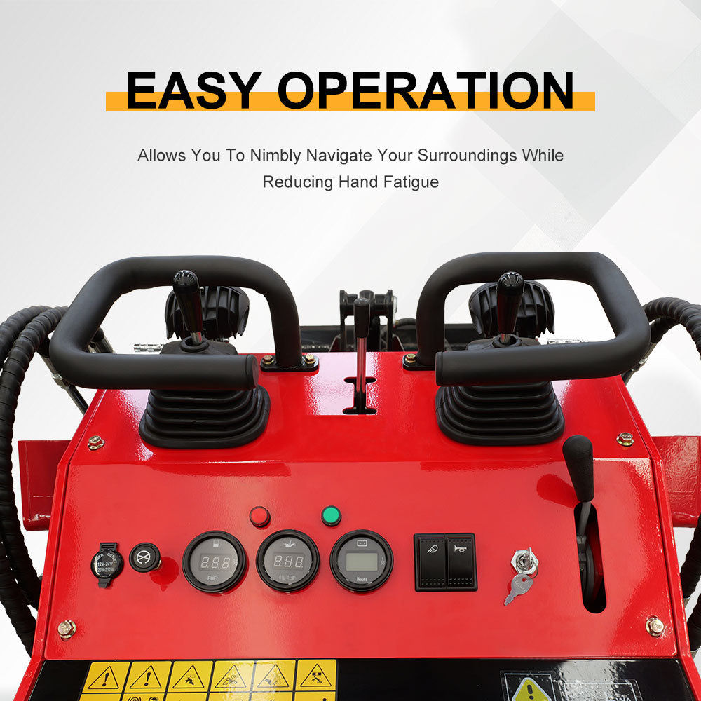 23 HP, 800 kg Stand-On Mini Skid Steer Loader for Sale