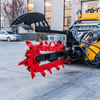 Skid Steer Hydraulic Excavator Trencher,26-Tine Trencher