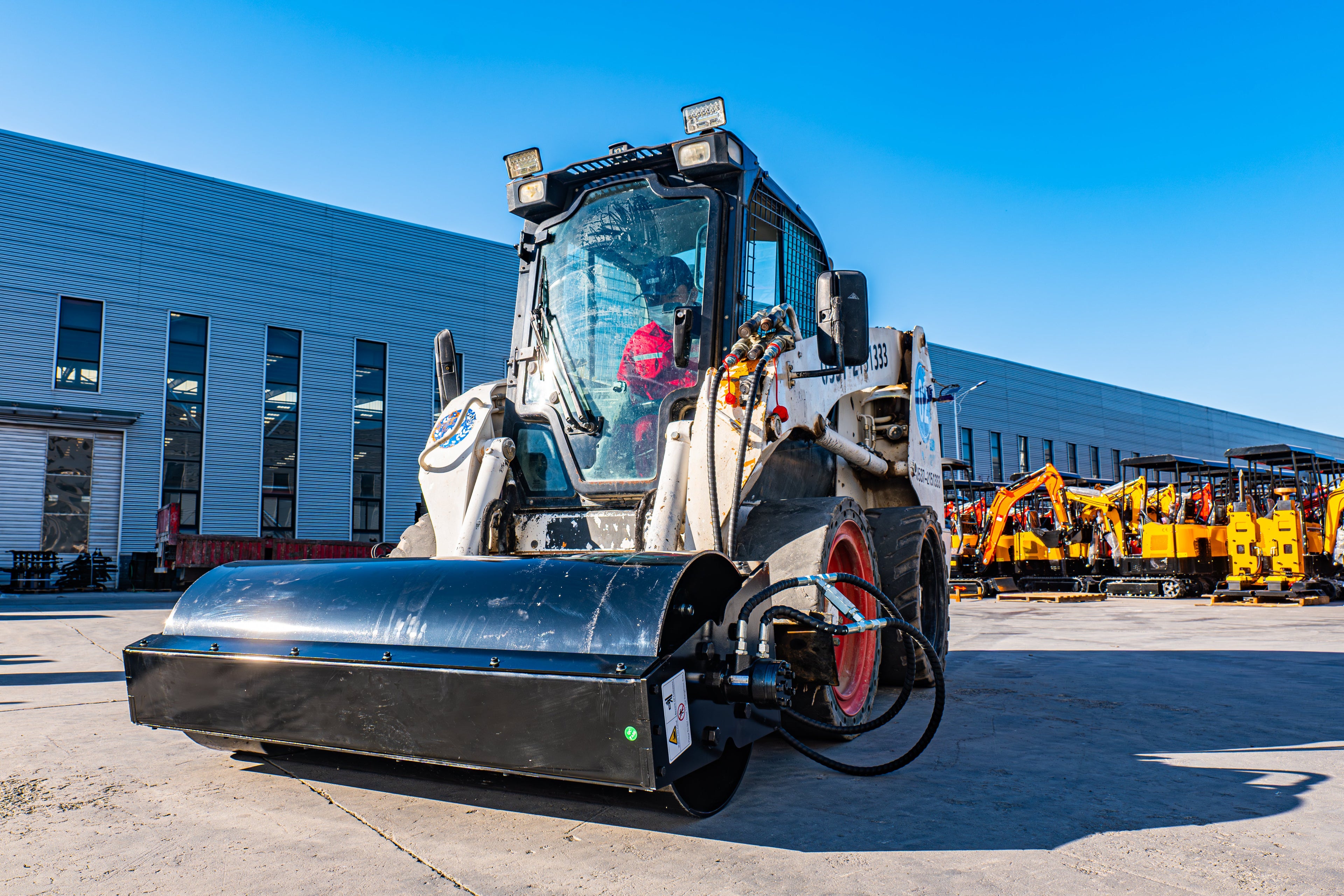 Skid Steer Attachments Vibratory Roller 59' Compactor Attachment for Skid Steer Loader