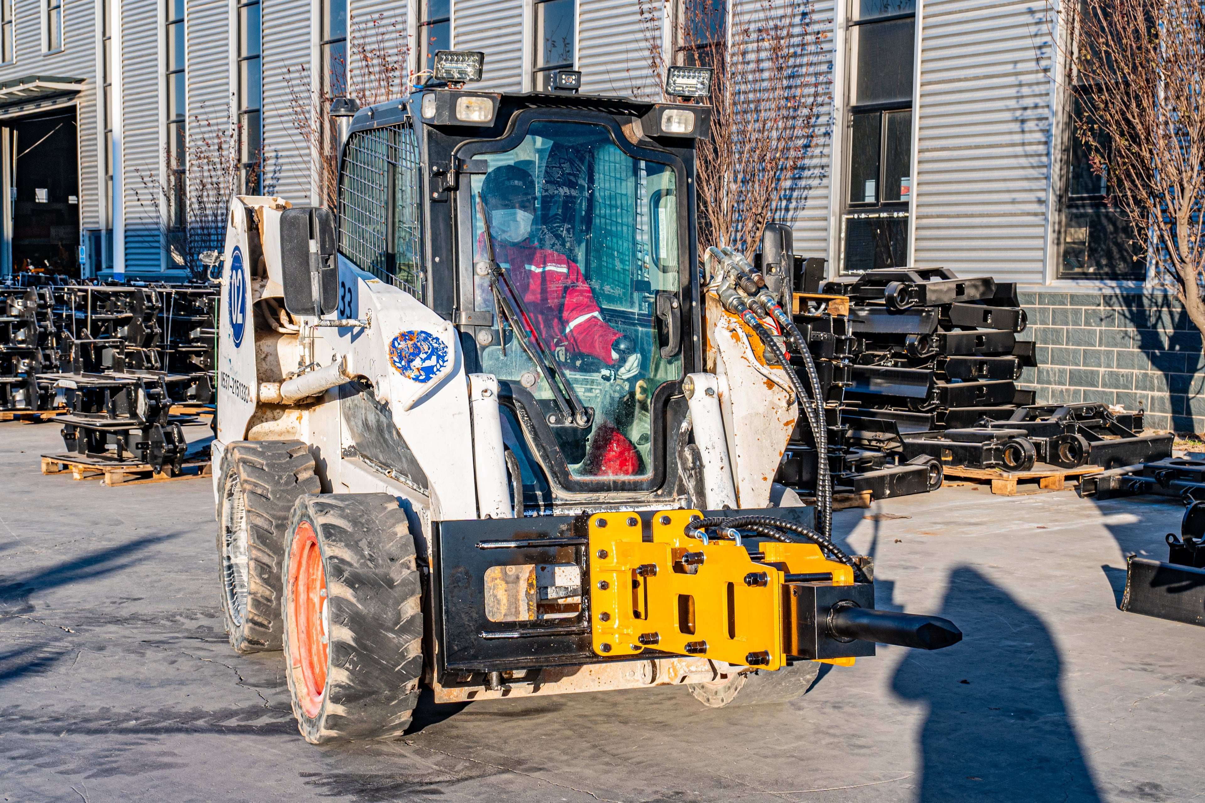 66.93' Hydraulic Hammer Breaker Attachment for Skid Steer Loader