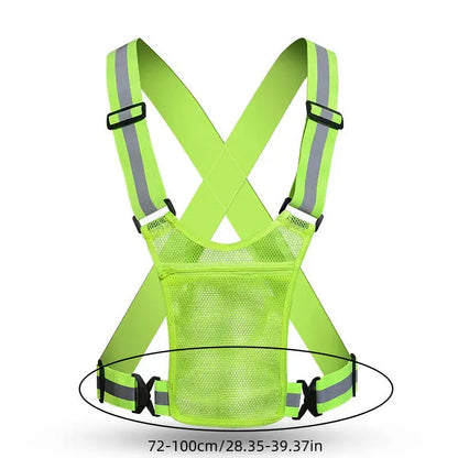 Adjustable Elastic Hi-Vis Reflective Vest