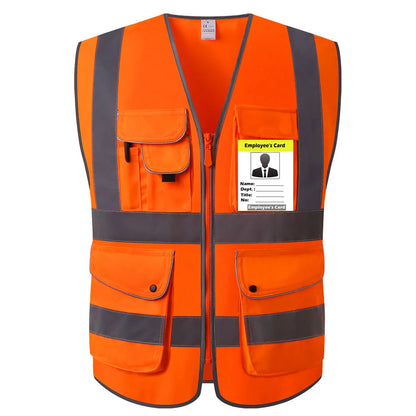 Pink Hi-Vis Work Vest for Women with Pockets & Zip
