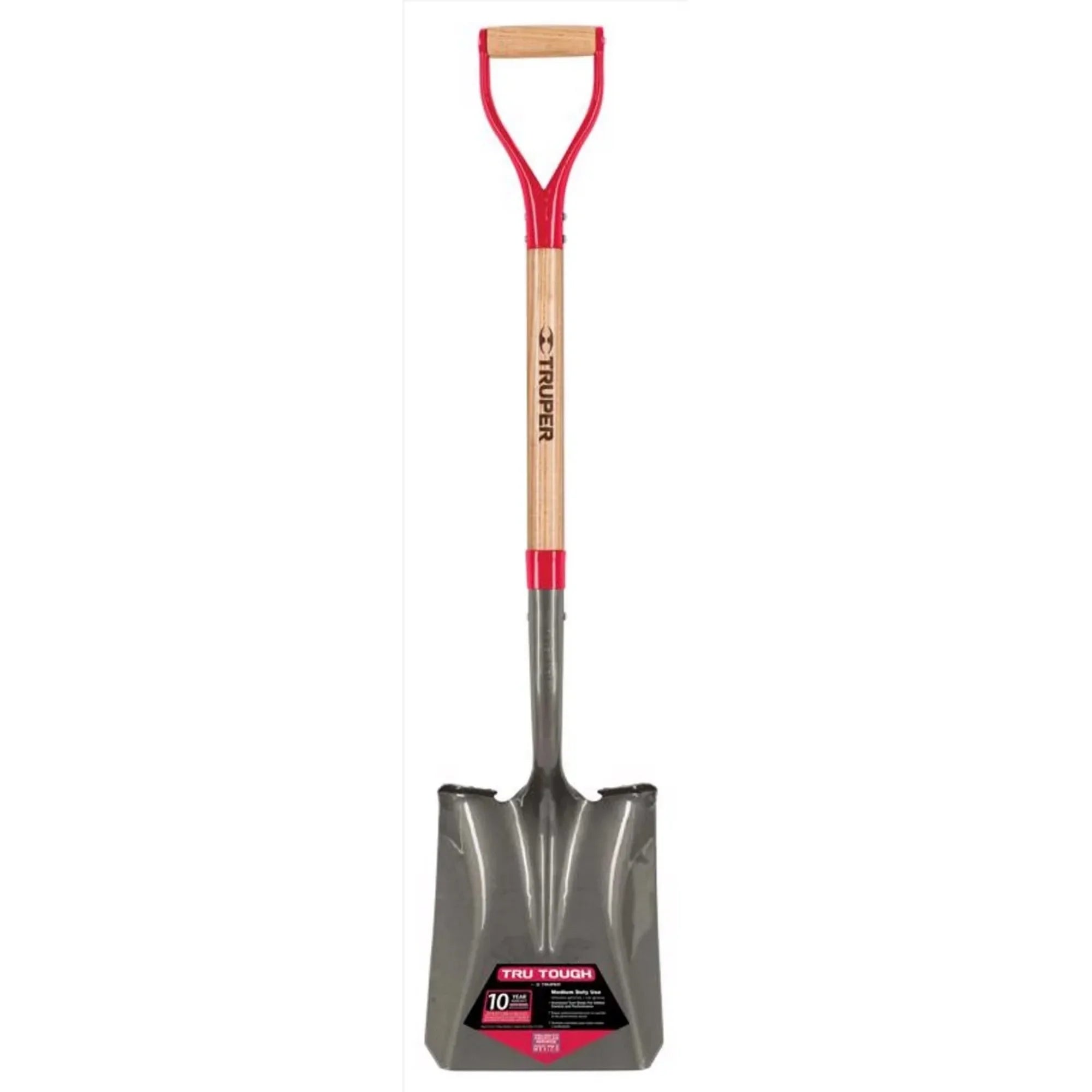 Handle Garden Spade, Square Point, 30" Hardwood and Steel Handle, 16 Gauge Blade,7" wide x 41" long