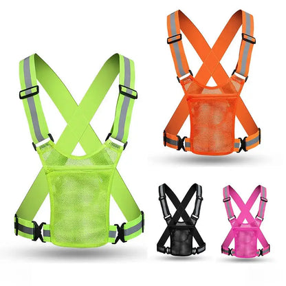 Adjustable Elastic Hi-Vis Reflective Vest