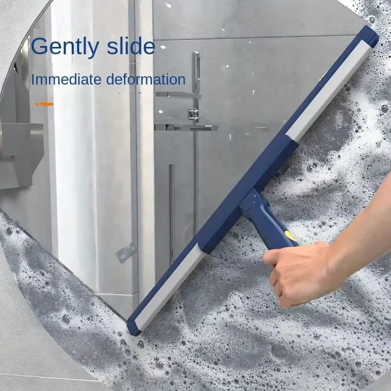 Portable Silicone Telescopic Scraper Mop Household Sweeping Floor Scraping Efficient Cleaning Toilet And Bathroom Brush