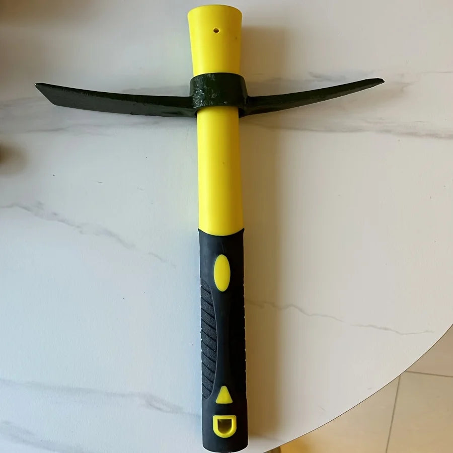 Versatile 2-in-1 Garden Pickaxe with Fiber Handle -  for Planting Flowers & Vegetables,Outdoor Camping Adventures, Cross Pickaxe