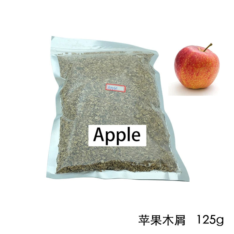 125g/bag BBQ Smoking Wood Chips Apple Cherry Oak Pecan Flavors for Outdoor Smoker Fumigation Box Bacon Smoked Grill Accessories