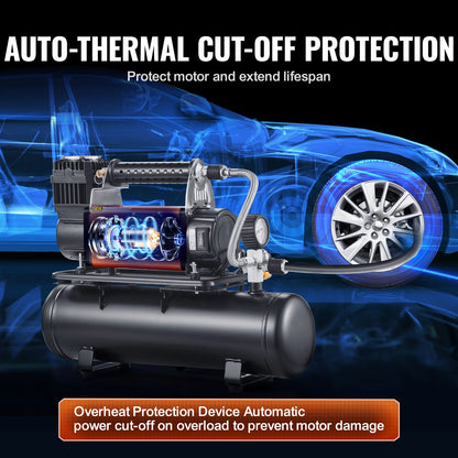 12V Heavy-Duty Offroad Tire Inflator with Digital Gauge