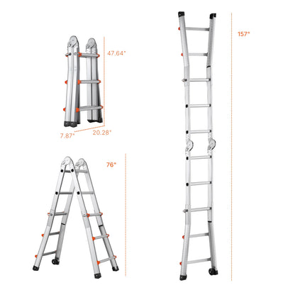 Compact A-Frame Aluminum Extension Ladder - RV
