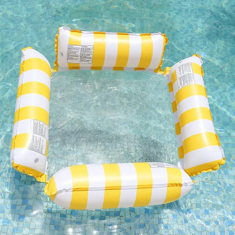 Kid Adult Inflatable Pool Floats Hammock  with Arm Water Pool Rafts Bed Floating Bed Lounge Chair for Swimming Beach Sea