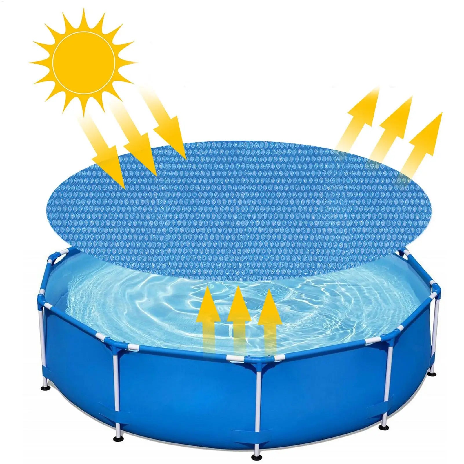 Solar pool cover Cuttable Round bubble Wrap Swimming Pool heat insulation blanket Tear Resistant Outdoor Hot Tub Protective Lid