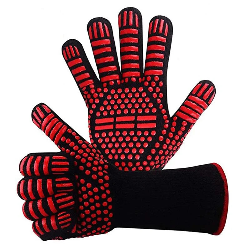 Temperature Resistance Microwave Oven Gloves Oven Mitts 500-800 Degrees Fireproof Barbecue Heat Insulation BBQ Gloves